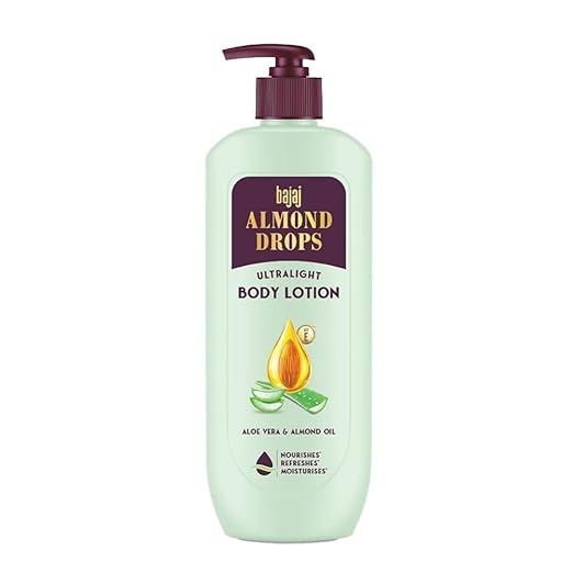 Bajaj Almond Drops Ultralight Summer Body Lotion for Women and Men - 400 ml