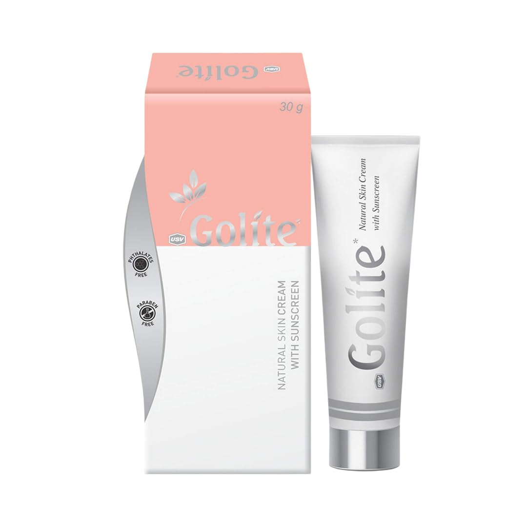 Go Lite Natural Skin Cream with Sunscreen (30gm) | Brightening & Depigmenting Face Cream | Paraben-Free & Phthalate-Free | Daily Sun Protection & Even Tone | For All Skin Types