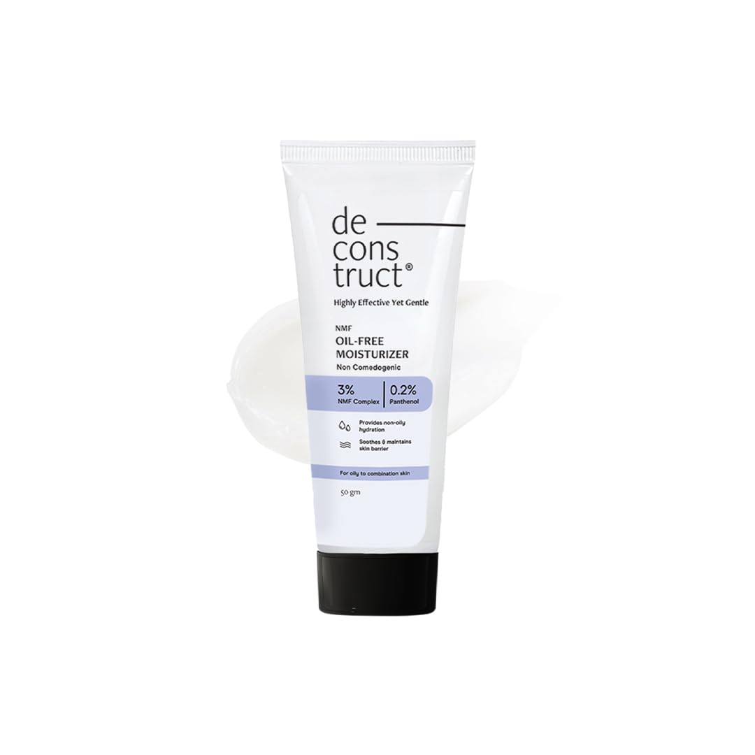 Deconstruct Oil-Free Moisturizer | Non Sticky, Lightweight, Non-Comedogenic & Fast-Absorbing | Tested for 72H Hydration | For Oily, Acne-Prone & Sensitive Skin |50g