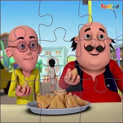 TodFod Wooden Jigsaw Puzzles Toy for Kids & Children Motu Patlu 54 Pieces 6 in 1 Jigsaw Puzzles