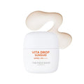 The Face Shop Vita Drop Sunquid SPF 50+ PA++++ Sunscreen | Lightweight Liquid Formula with Vitamins C, B3, E & Hyaluronic Acid | Hydrating, Brightening, No White Cast, 50ml