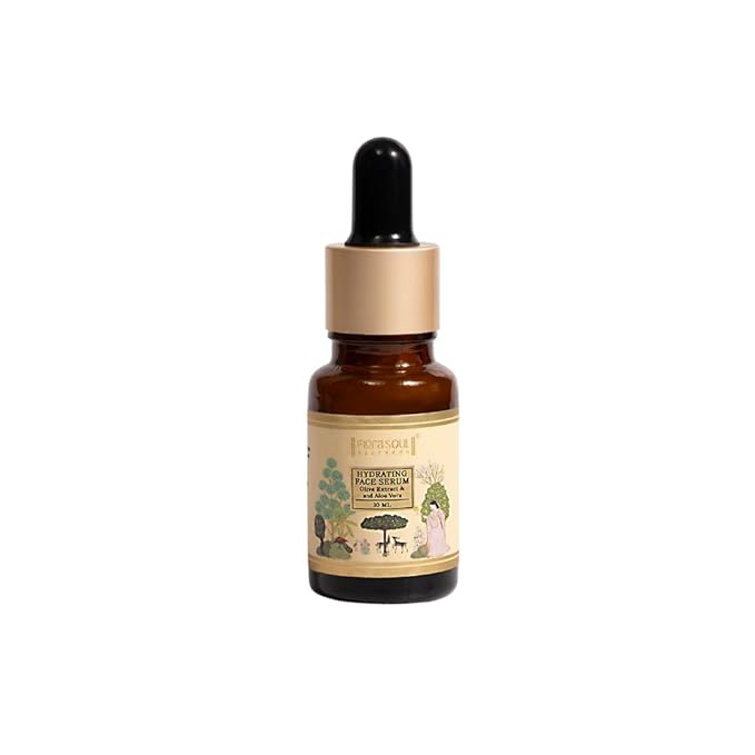 FloraSoul Ayurveda Hydrating Face Serum With Olive Oil Extract & Aloe Vera - 10 ML