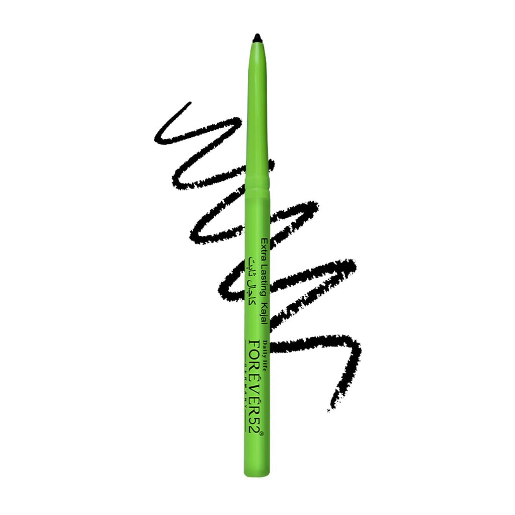 Daily Life Forever52 Amazonic Black Kajal | 24Hr Long Stay | One Stroke Smooth Glide | Waterproof, Smudgeproof & Fadeproof | Deep Matte Finish | Vegan, Cruelty Free & Dermatologically Tested (0.35g, 1pc)