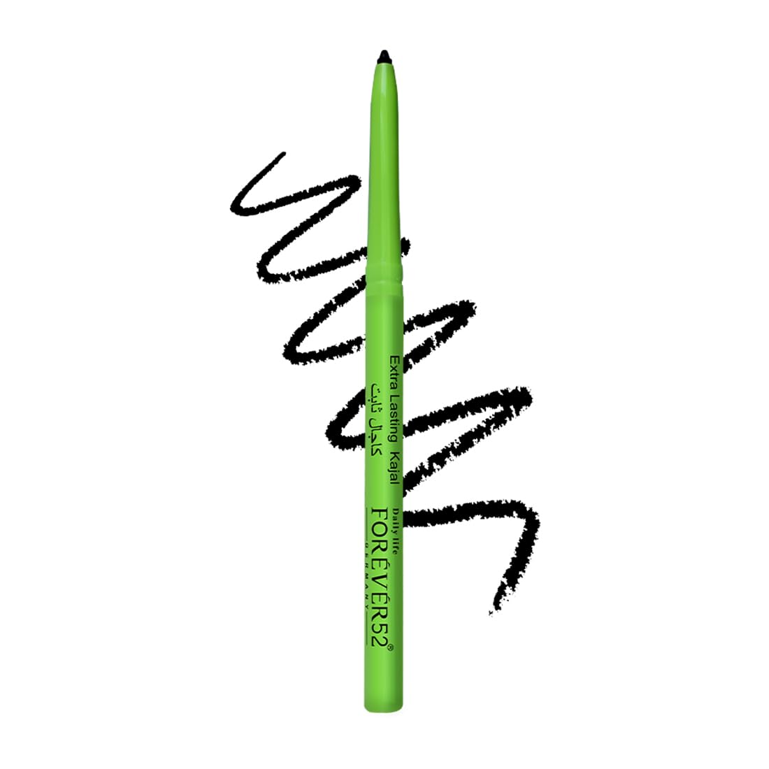 Daily Life Forever52 Amazonic Black Kajal | 24Hr Long Stay | One Stroke Smooth Glide | Waterproof, Smudgeproof & Fadeproof | Deep Matte Finish | Vegan, Cruelty Free & Dermatologically Tested (0.35g, 1pc)