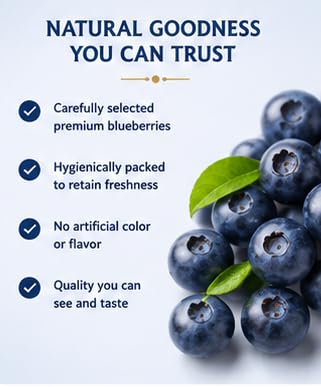 Regency Premium Dried Blueberries 75g | Natural Healthy Snack | Rich in Antioxidants & Dietary Fiber | No Added Preservatives