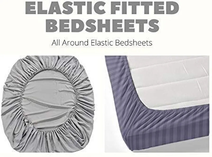 The Home Style Cotton Feel Glace Cotton Elastic Fitted All Around Printed Queen Size Double Bed Bedsheet wih 2 Pillow Cover Floral Paradise