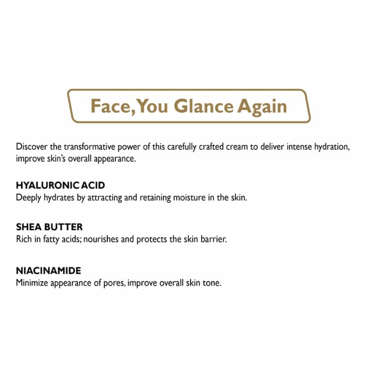 Moisturizing Cream with Hyaluronic Acid 1% | Daily Care & Lasting Hydration | For All Skin Types | 100g | Lightweight, Non-Greasy Formula for Soft, Supple & Healthy-Looking Skin