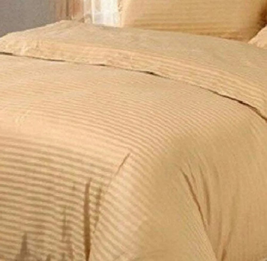 Purav Light Microfiber Flat Single Bed Bedsheet with 1 Pillow Cover for Queen Size Bed 340 TC Breathable Brown color