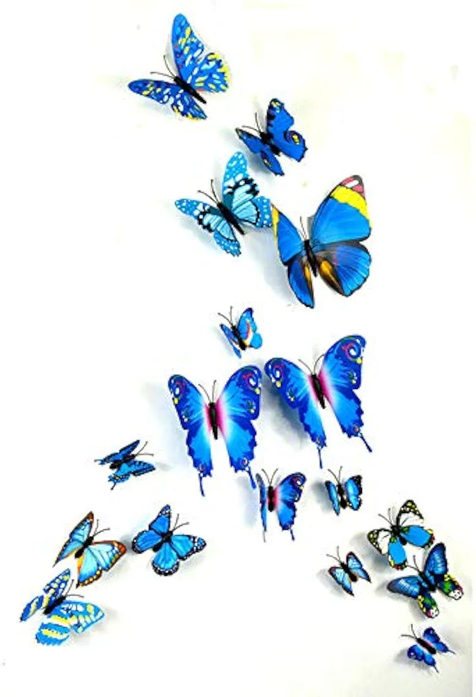 Rangoli Butterfly Wall Stick or Magnet Self Adhesive Removable PVC Design-13