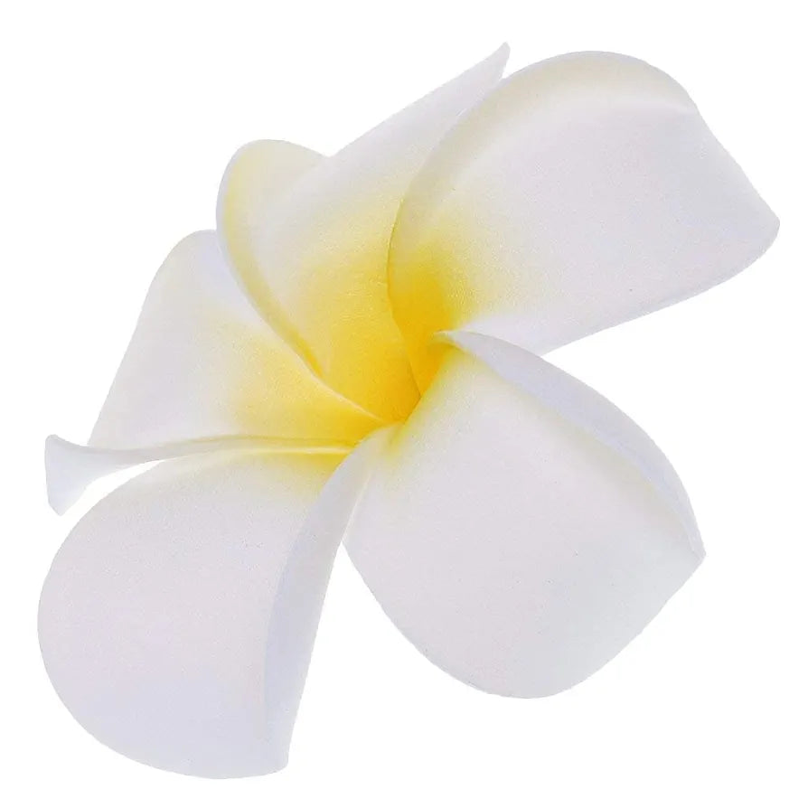 Premium Foam White Plumeria Hawaii Flower Artificial Floating White-24