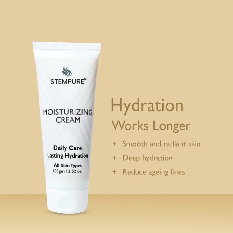 Moisturizing Cream with Hyaluronic Acid 1% | Daily Care & Lasting Hydration | For All Skin Types | 100g | Lightweight, Non-Greasy Formula for Soft, Supple & Healthy-Looking Skin