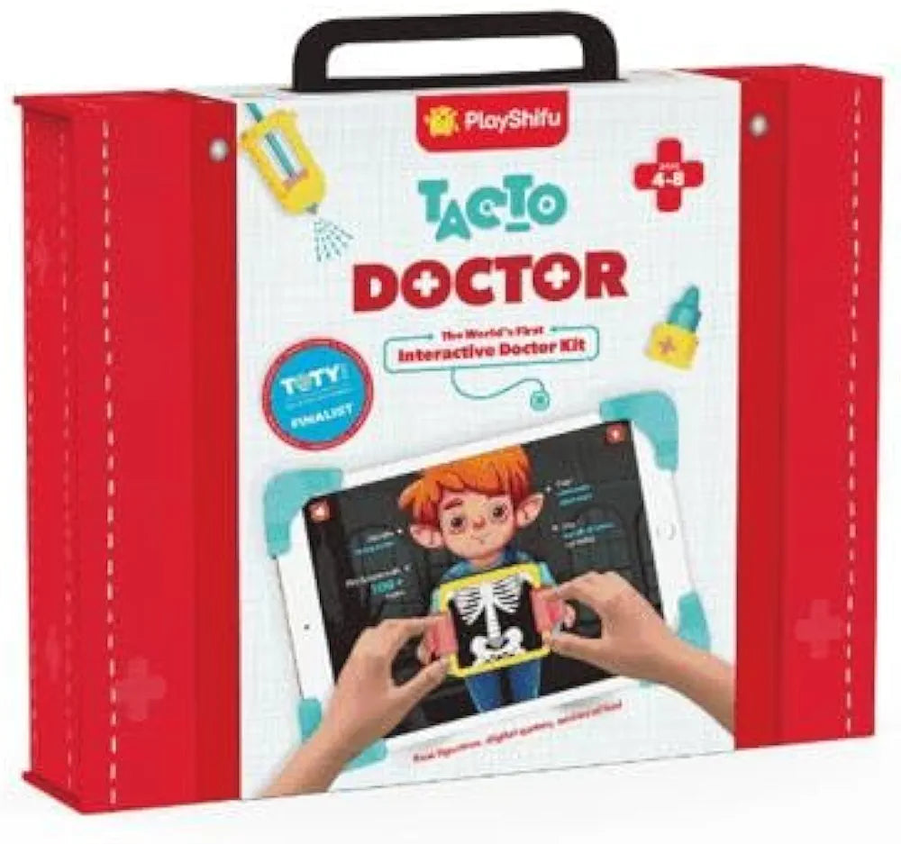 PlayShifu Doctor Kit for Kids Tacto Doctor Tech-Powered Pretend Playset with 12 Tools & 3 Games STEM Learning Toy for Ages 4–10 Roleplay Gift for Boys & Girls Tablet Not Included