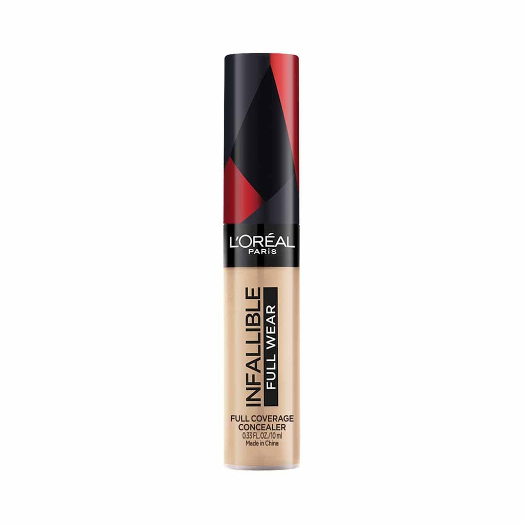 L'Oreal Paris Infallible Full Coverage Concealer, High Cover, Longwear, Waterproof Formula, For Undereye Circles and Blemishes, For Highlighting and Contouring, Shade: 314, 10g
