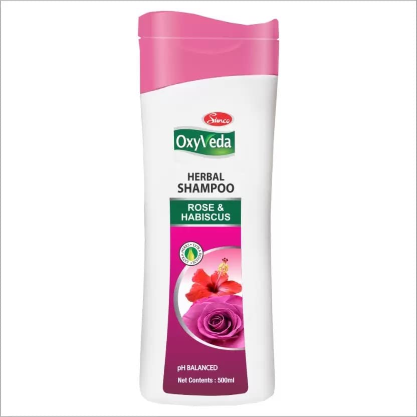 Simco Oxyveda Herbal Shampoo (Rose & Habiscus) - 500 ml