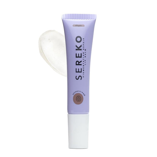 SEREKO Pigmentation Repair Lip Balm for Dark Lips With Kojic Acid, Vitamin C & Mango Seed Butter | Brightens Dark & Discoloration Lips, 24H Hydration, Lock Moisture | For Women & Men | Affogato - 8gm