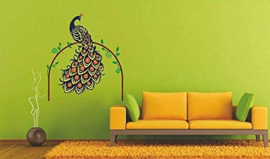 Decals Design Peacock Bird on Branch Wall Sticker