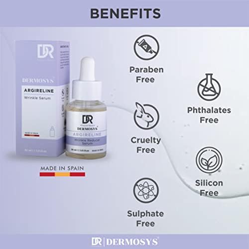 DERMOSYS Argireline Wrinkle Reducer Serum | With Collagen & Hydrolyzed Wheat Protein | Hydrating & Anti-Aging | Daily Use Serum | For All Skin Types - 30ml