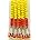 Artificial Marigold Fluffy Flowers Garlands Pack of 5 Orange Yellow Mix with Bell