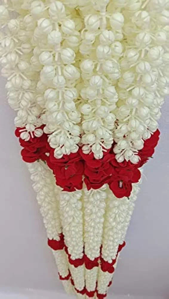Set Of 4 Garlands 5Ft Long With 32 Roses In Each String 155 CM