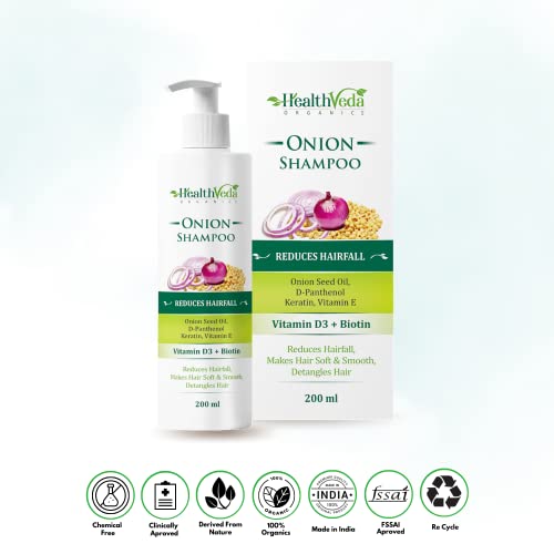 Health Veda Organics Onion Shampoo For Hair Repair  - 300 ml