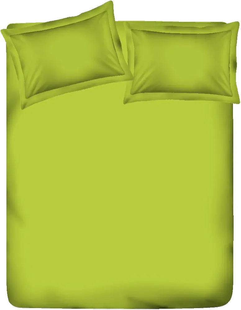 Layers Be Bold Cotton Bedsheet Set for All Seasons Lightweight Moisture Absorbent 140 TC Queen Size Sheen Green