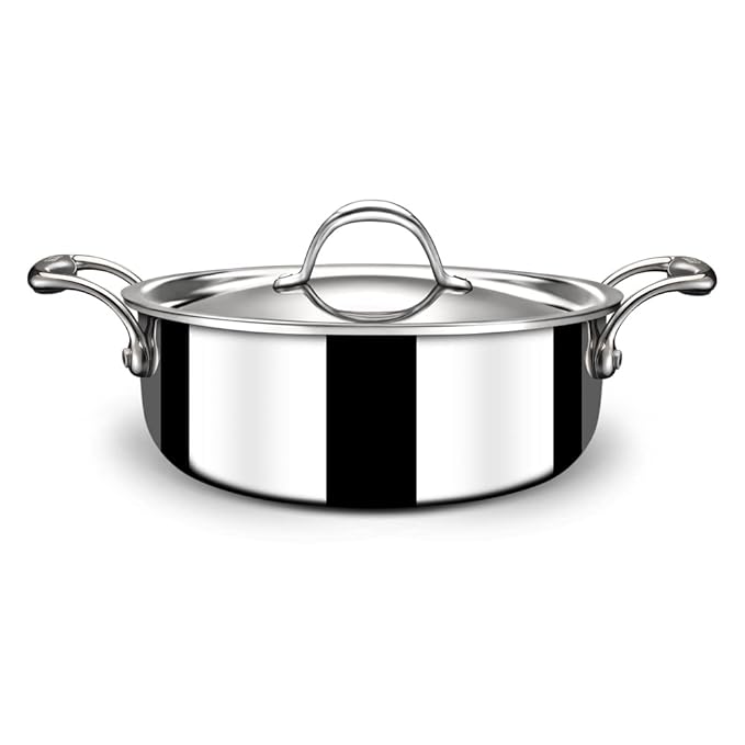 Stahl Triply Stainless Steel Cook & Serve Casserole With Lid | Artisan 4822 | 22 Cm | 3 Litres