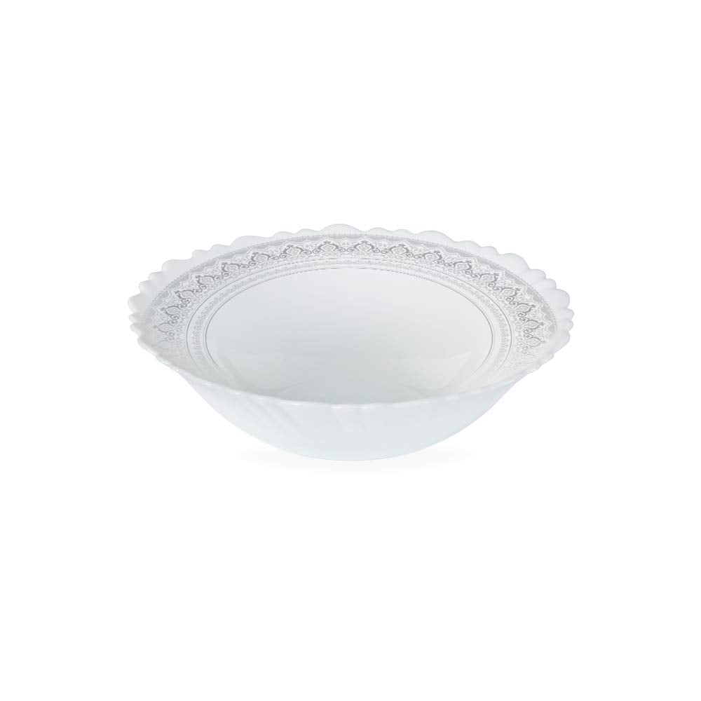 Larah by Borosil Classic Opalware Multipurpose Bowl Set | Set of 2 | White