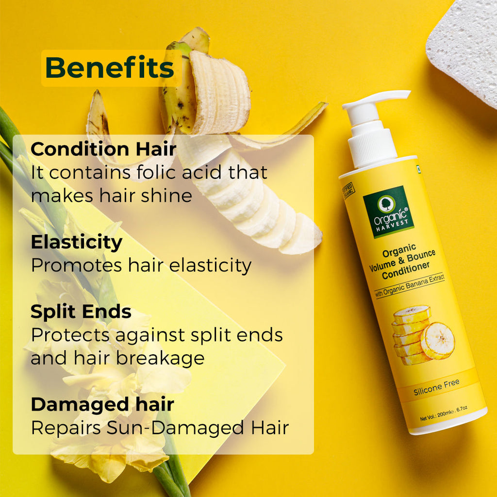 Organic Harvest Organic Volume & Bounce Conditioner With Organic Banana Extract - 200 ml