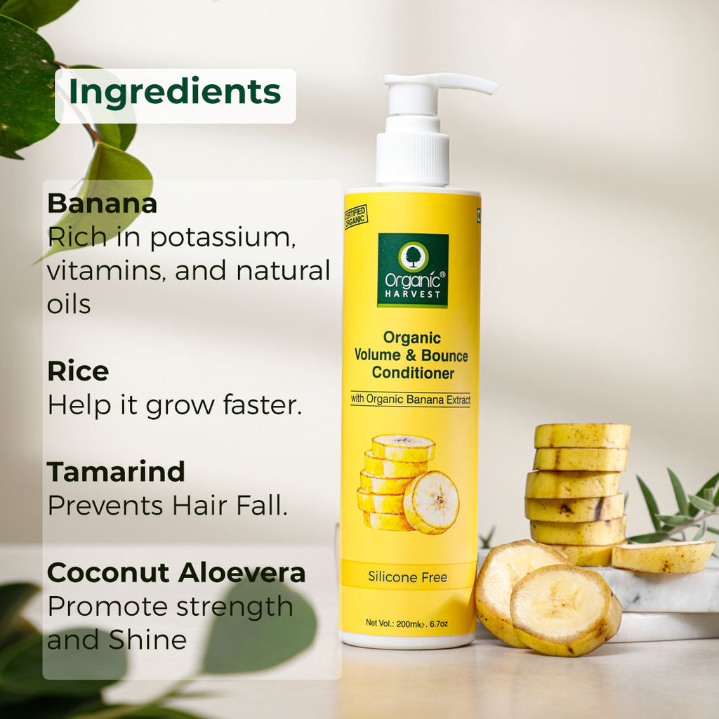 Organic Harvest Organic Volume & Bounce Conditioner With Organic Banana Extract - 200 ml