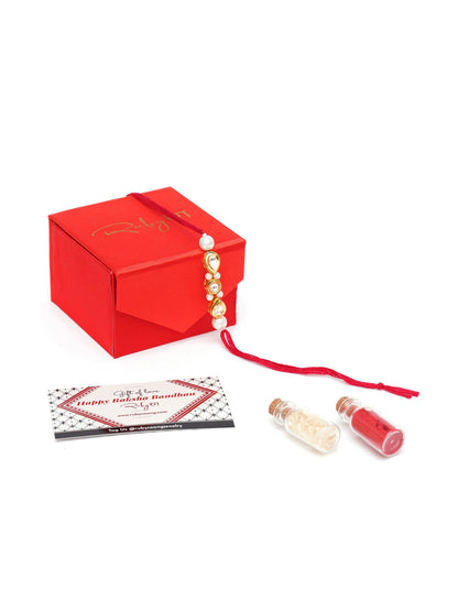 Designer kundan Rakhi - Ruby Raang