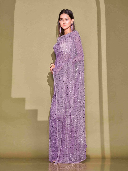 Tikhi Imli Embellished Mukaish Ready to Wear Saree