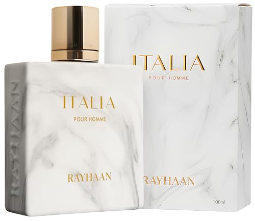 RAYHAAN Italia Eau de Parfum for Men Long Lasting Citrus Spicy Aromatic Sweet Fragrance with Bergamot Lavender Vanilla and Tonka Bean