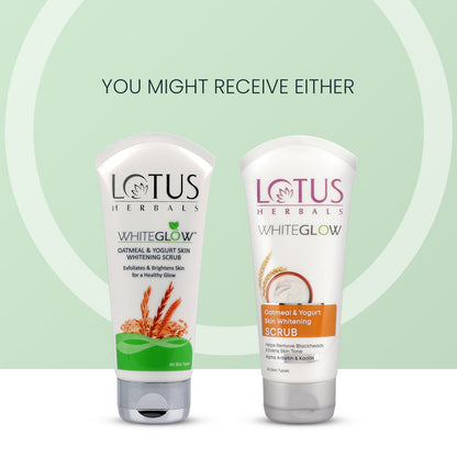 Lotus Herbals WhiteGlow Skin Brightening Oatmeal & Yogurt Gentle Exfoliator Scrub