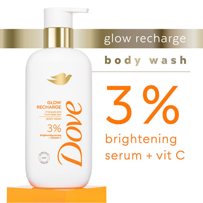 Dove Glow Recharge  Exfoliating Bodywash with 3% Brightening serum + Vitamin C - 300 ml