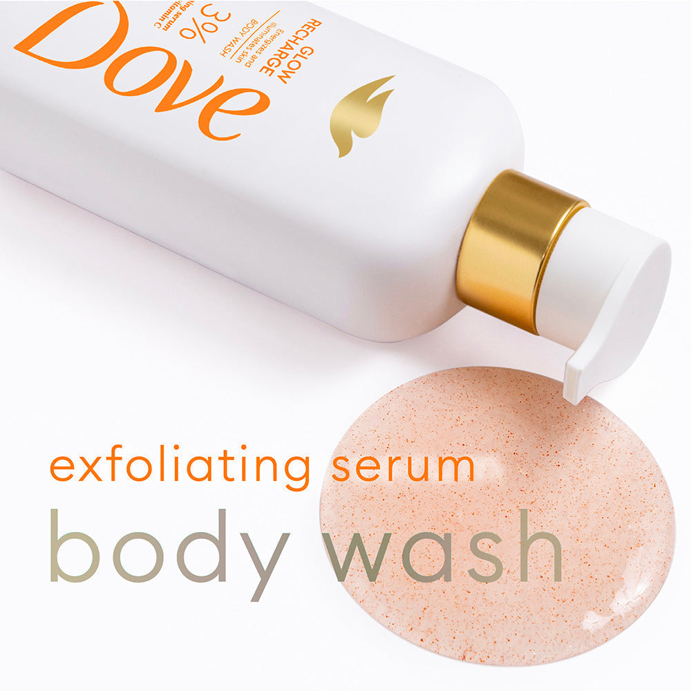 Dove Glow Recharge  Exfoliating Bodywash with 3% Brightening serum + Vitamin C - 300 ml