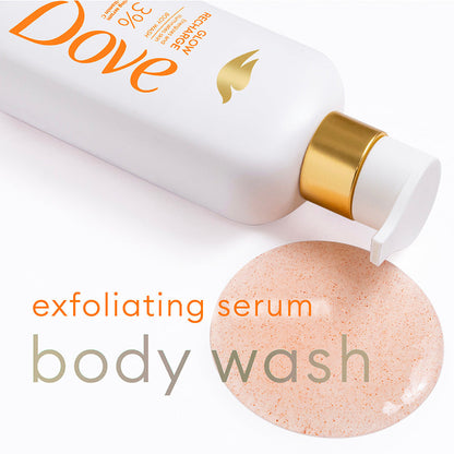 Dove Glow Recharge  Exfoliating Bodywash with 3% Brightening serum + Vitamin C - 300 ml