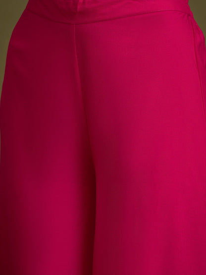 InWeave Fuchsia Angrakha Dhoti Co Ord Set