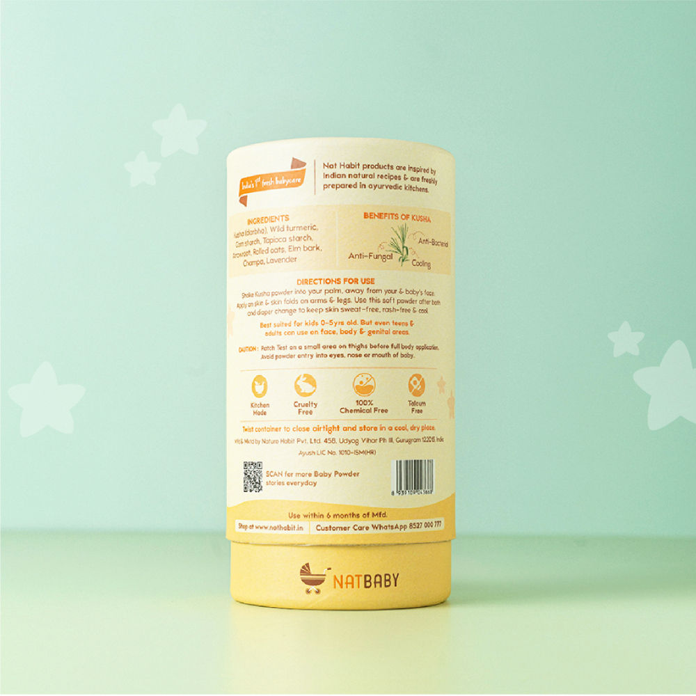 Nat Habit Kusha Baby Powder - Raw Haldi