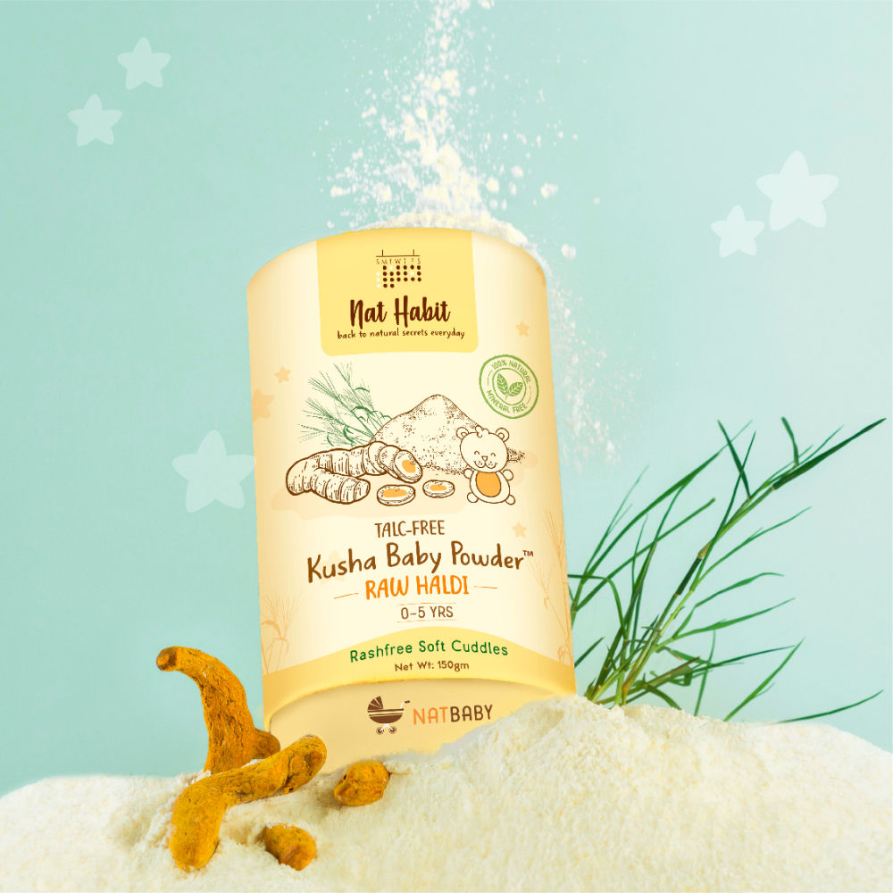 Nat Habit Kusha Baby Powder - Raw Haldi