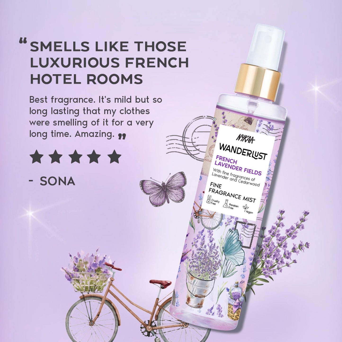 Wanderlust Fragrance Mist For Her - French Lavender