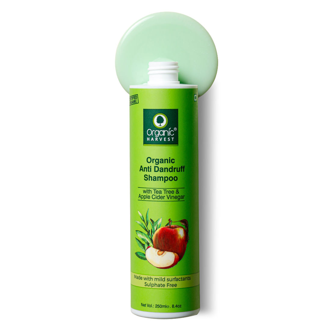 Organic Harvest Organic Anti Dandruff Shampoo With Tea Tree & Apple Cider Vinegar - 250