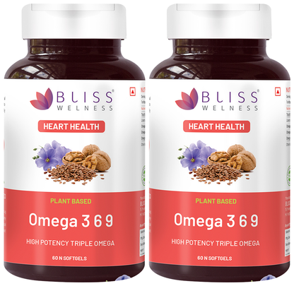 Bliss Welness Heart Health Omega 3 6 9 Softgel Capsule