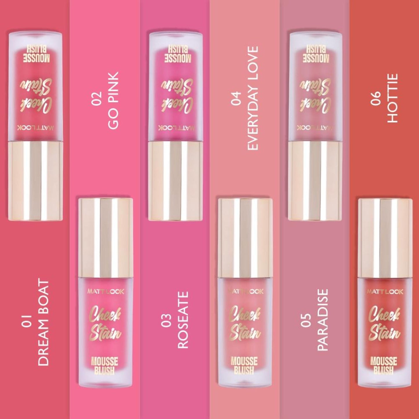 Matt Look Cheek Stain Mousse Blushs - 04 Everyday Love