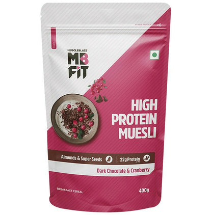MuscleBlaze Fit High Protein Muesli - Dark Chocolate & Cranberry