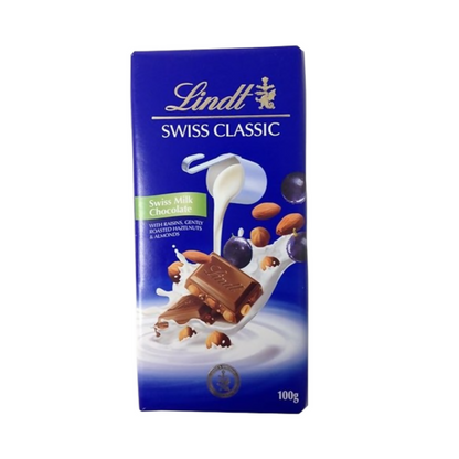 Lindt Swiss Classic - Milk Raisin Nut