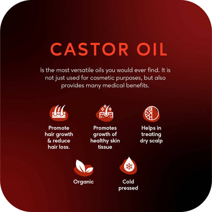 Careberry Organic Hexane-Free Organic Castor Oil For Hair, Face & Body