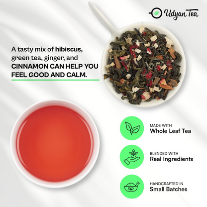 Udyan Tea Hibiscus Spice Green Tea