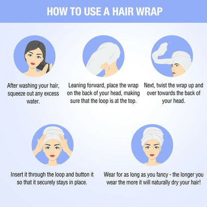 Nykaa Naturals Microfiber Hair Wrap for Frizz Free & Shiny Hair - Blue