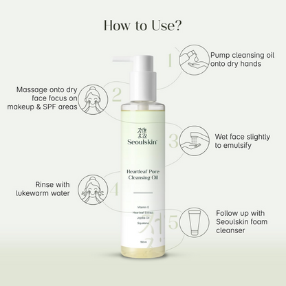Seoulskin Heartleaf Double Cleansing Oil + Pore Deep Cleansing Foam