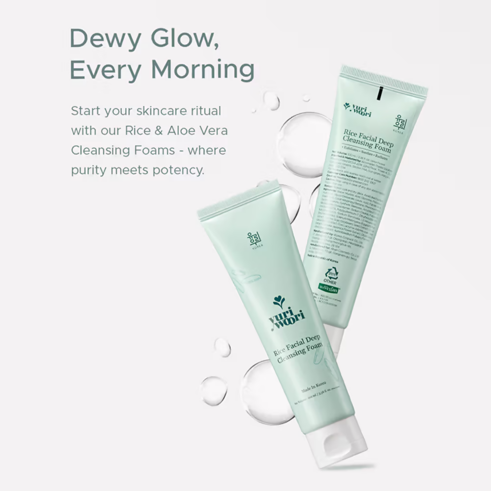 Yuri Woori Rice Facial Deep Cleansing Foam
